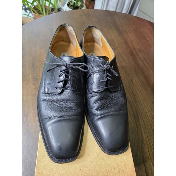Johnston & Murphy Men's 15-0671 Bradford Leather CapToe Oxford Shoe Black 12M - Picture 14 of 16